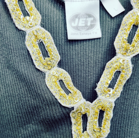 "JET" VINTAGE GLITZY * NIGHT OUT* TANK TOP TUNIC *S* - Picture 4 of 9